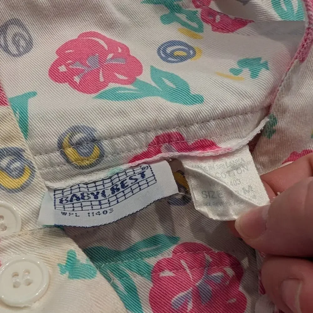 90's Youth Baby AOP Flower Summer Romper - Picture 6 of 6